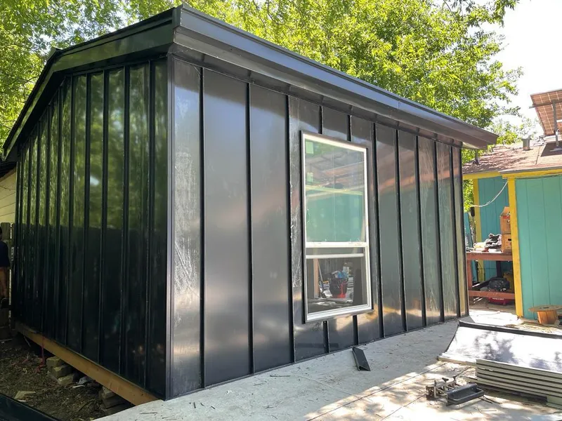 Black standing seam metal wall panels for Metal Roof Installation in Fort Payne